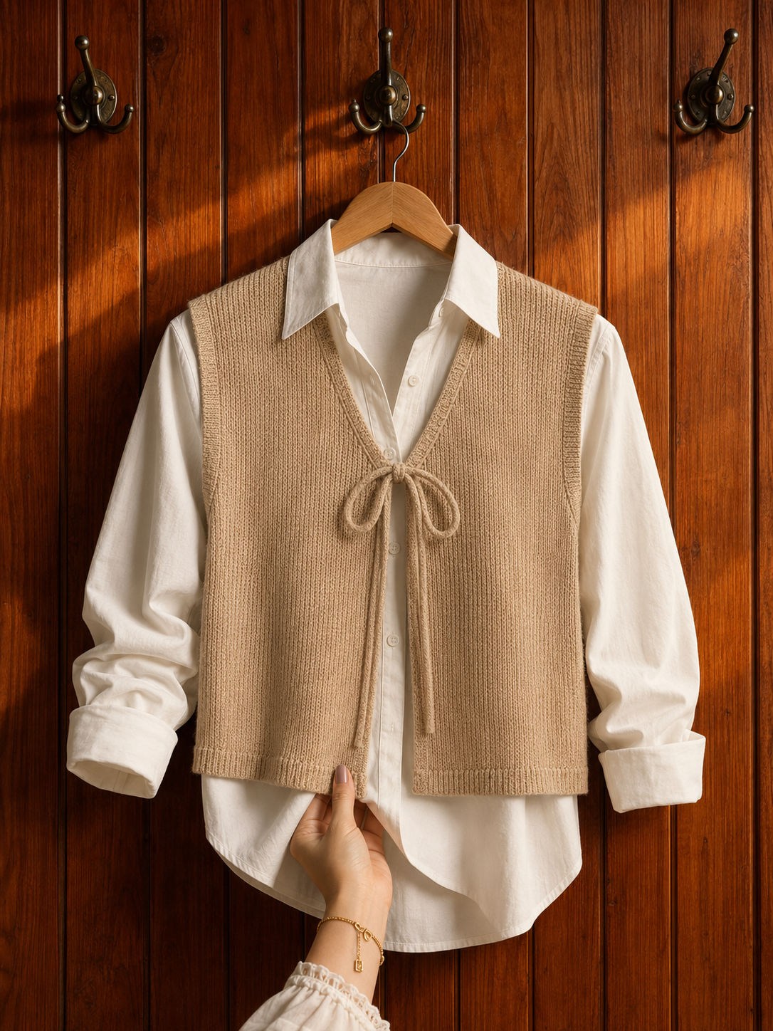 ELVIRAH Sandstone Muse Layered Top