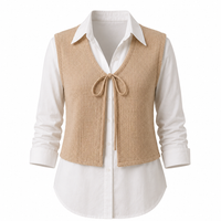 ELVIRAH Sandstone Muse Layered Top